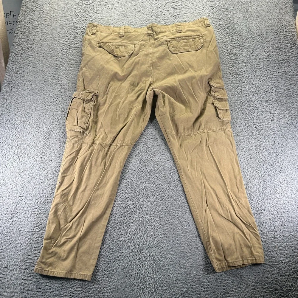 Wrangler Pant Mens 42x30 Brown Cotton Cargo Tapered Stretch‎ Workwear Utility